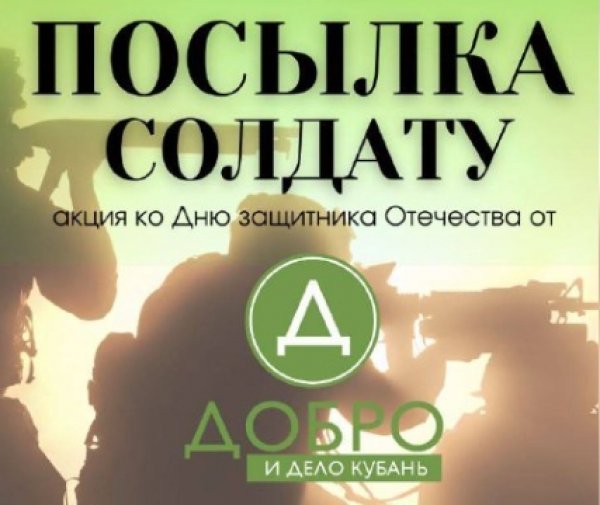 "Посылка солдату". Акция к Дню защитника Отчества. Благотворительный фонд "Добро и Дело"